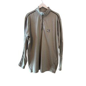 Yale Golf Bulldogs Antigua Mens XXL Gray Quarter Zip 1/4